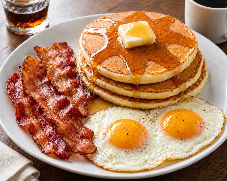 Pancakes and bacon